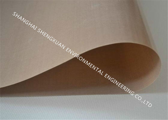 Correia transportadora do Teflon da cor de Brown, correia transportadora de alta temperatura com esparadrapo do silicone